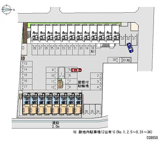 ★手数料０円★大垣市中川町２丁目　月極駐車場（LP）